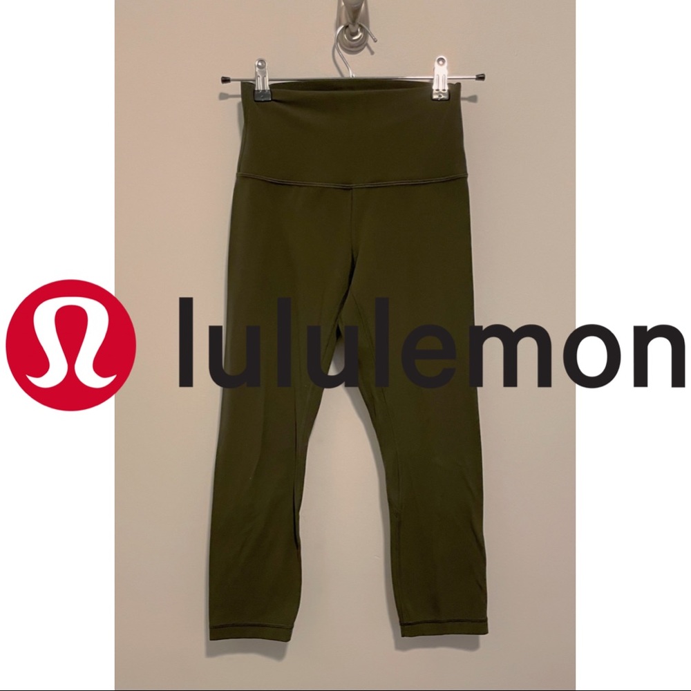 Lululemon Align High-Rise Crop 21" - Dark Olive